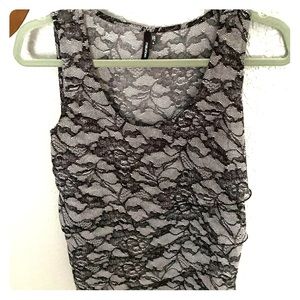 Strappy Black and Grey Blouse